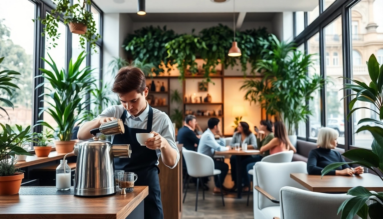 Engage with the Coffee shop association Lloret de Mar in a lively café scene with warm ambiance.