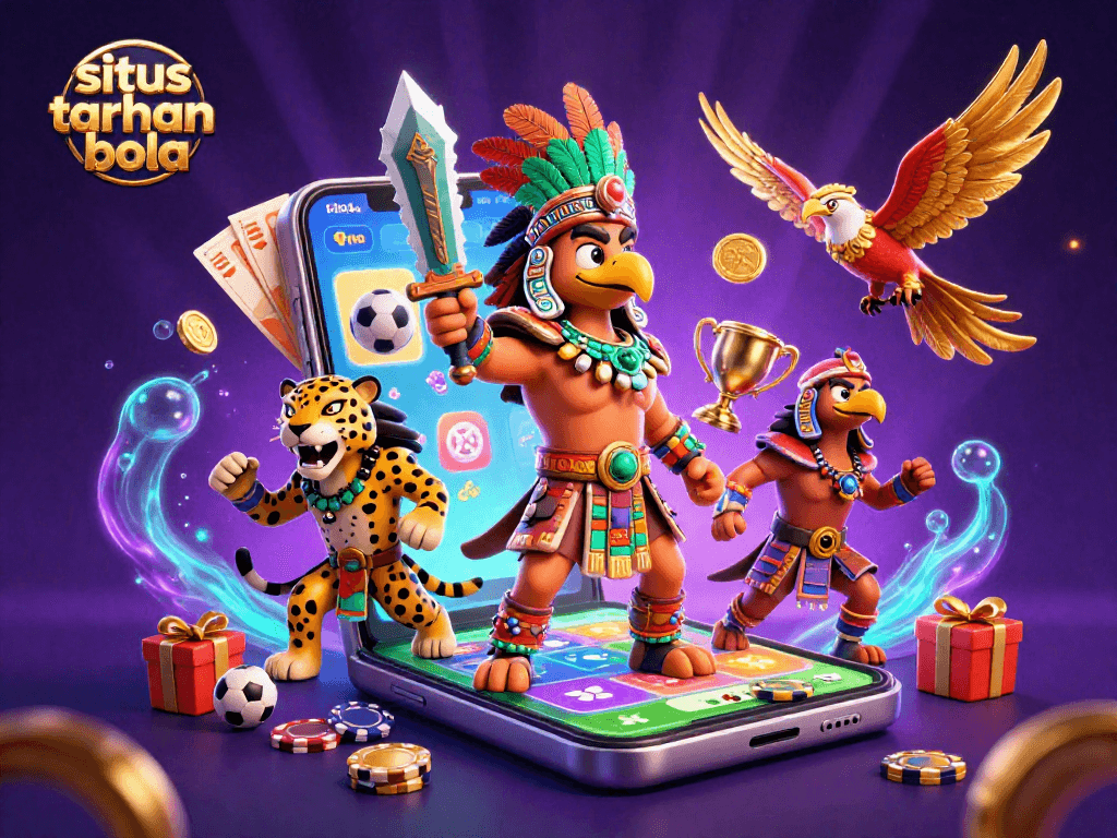 Engage in situs taruhan bola excitement with Aztec warriors and sports betting elements.