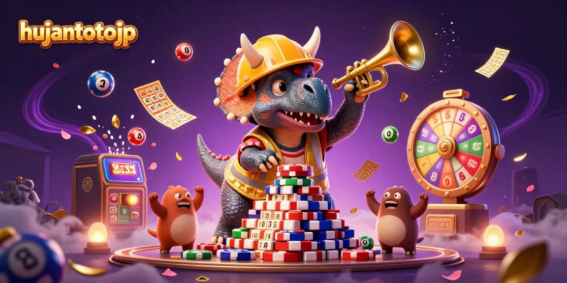 Mainkan hujantotojp dalam ilustrasi 3D penuh warna yang menggambarkan keseruan permainan jackpot.