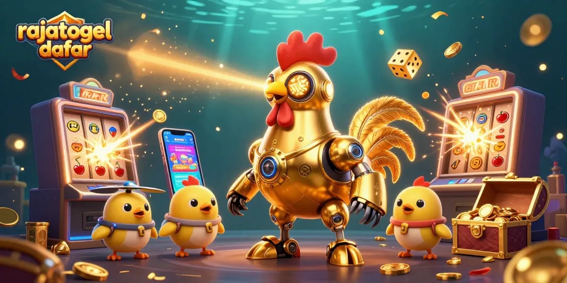 Daftar rajatogel dengan robot ayam emas futuristik dan slot jackpot mengagumkan