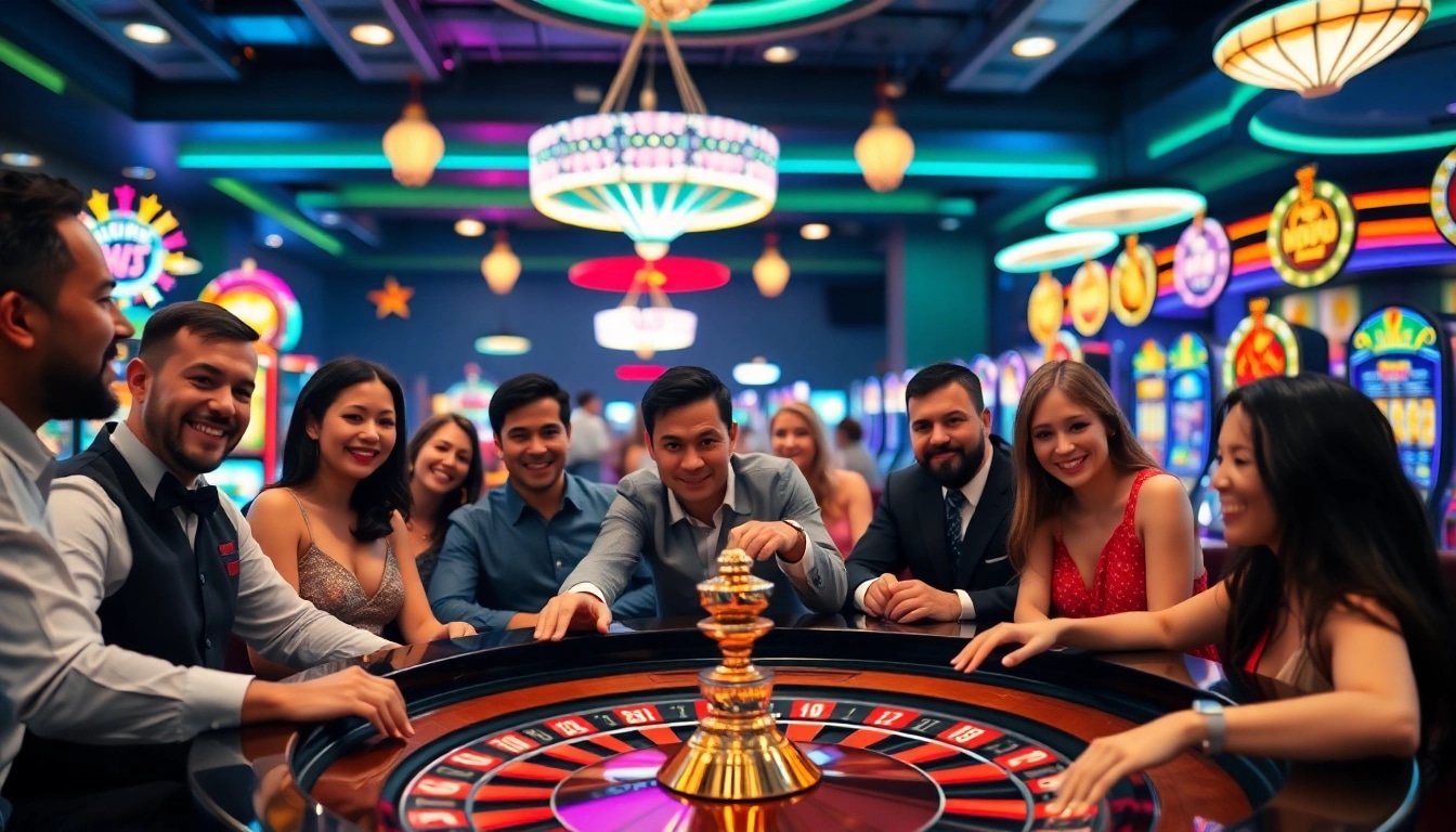 Permainan buntogel yang menarik dengan pemain penuh semangat di kasino.