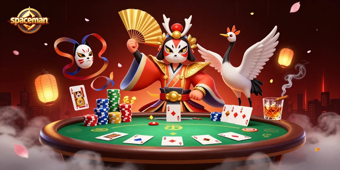 Engage with the Spaceman slot game while surrounded by vibrant casino elements and characters.