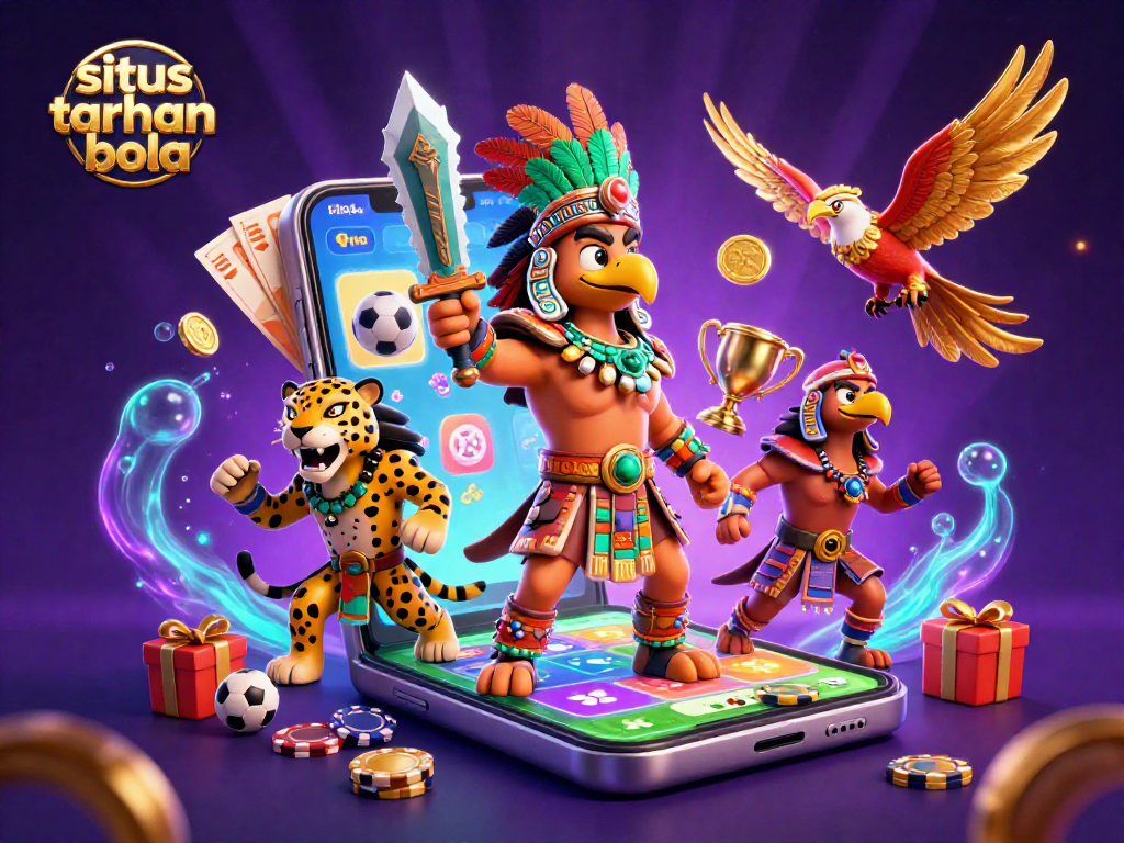 Engage in situs taruhan bola excitement with Aztec warriors and sports betting elements.