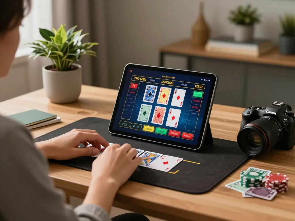Memainkan permainan dealer langsung di tablet menggunakan tautan m88 di lingkungan kantor rumah yang nyaman.