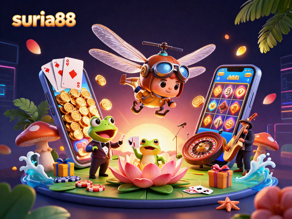 Join suria88 at the dynamic lily pad casino with thrilling card games and vibrant slot action!
