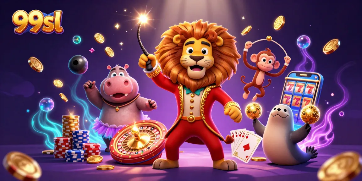 Spin the roulette at 99sl with a vibrant casino scene featuring exciting characters and games.