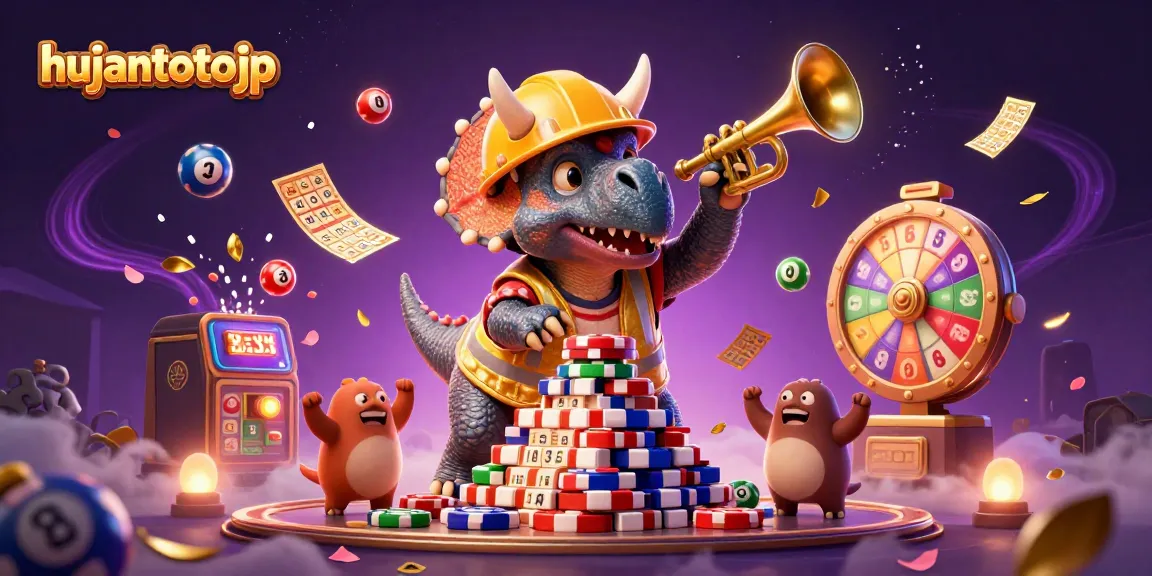 Mainkan hujantotojp dalam ilustrasi 3D penuh warna yang menggambarkan keseruan permainan jackpot.