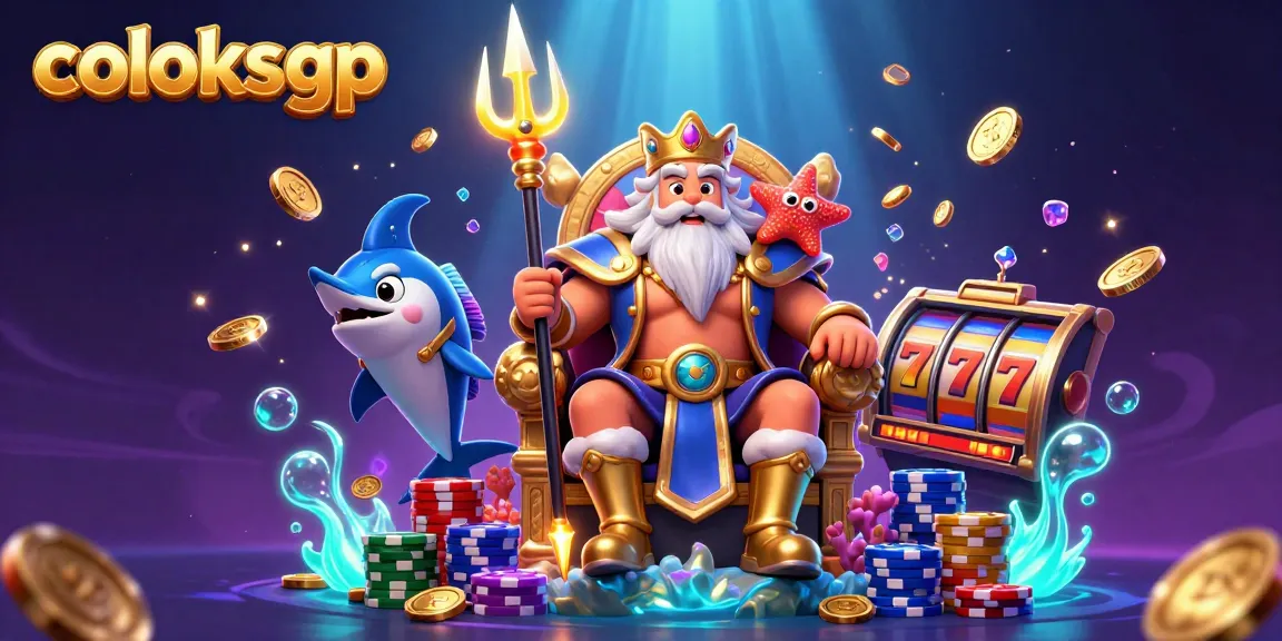 Menangkan permainan slot di coloksgp dengan ilustrasi bawah laut yang megah dan simbol keberuntungan.