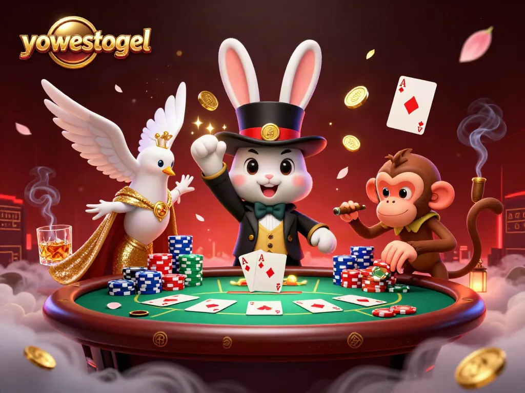 Spin and win at yowestogel with a lively scene of magical characters and exciting gambling elements.