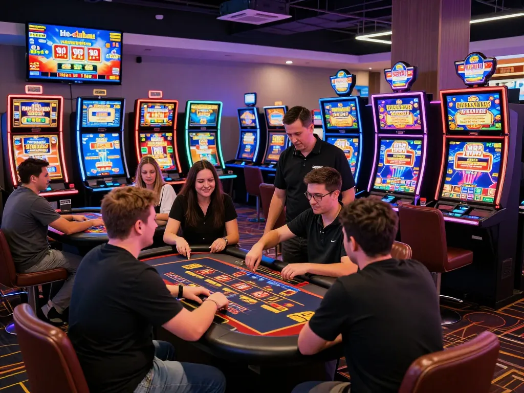 Engaged players enjoying games at https://hit-club.me/, showcasing interactive slots and live dealers in an exciting online casino.
