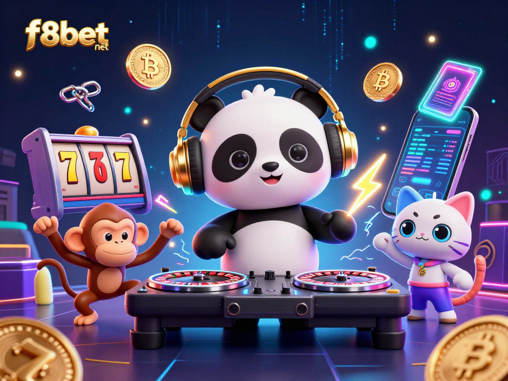 Engage with the vibrant casino atmosphere at f8bet net with animated characters and exciting gaming elements.