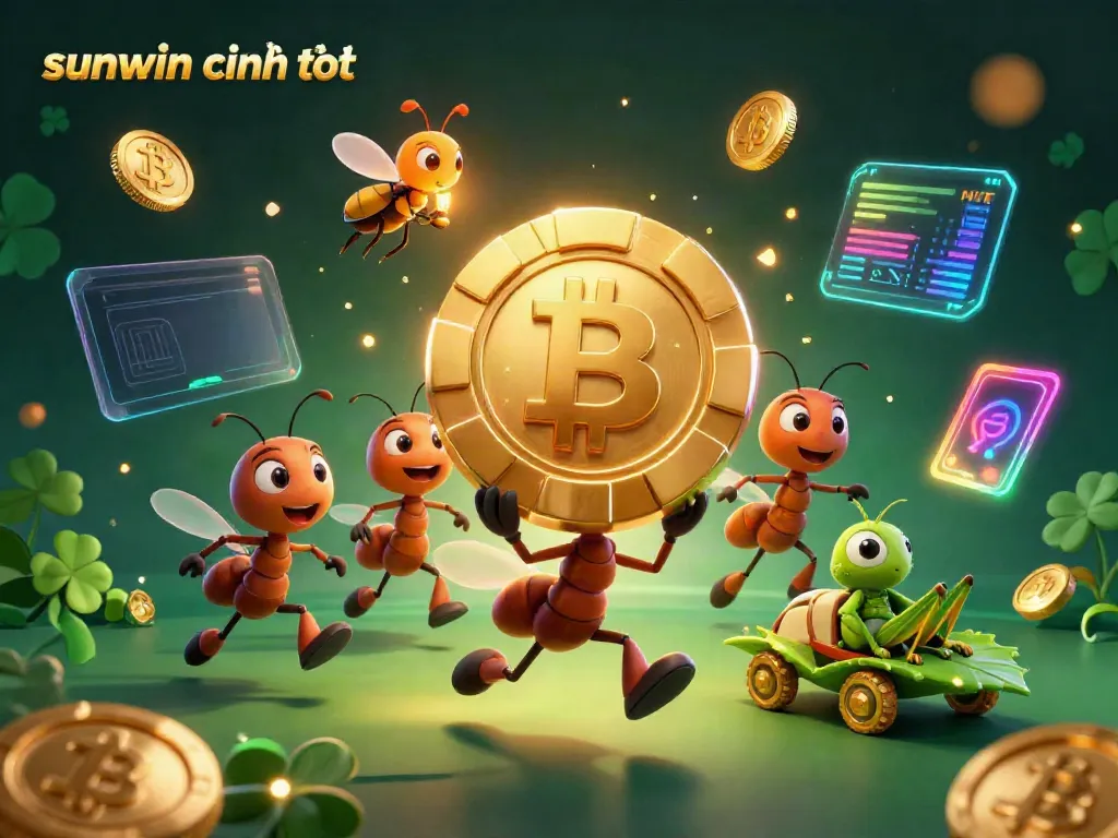 Engage in thrilling gameplay with sunwin chính thức featuring a heist team and golden poker chip, amidst crypto elements.