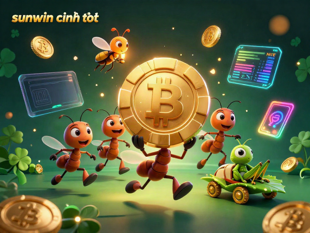 Engage in thrilling gameplay with sunwin chính thức featuring a heist team and golden poker chip, amidst crypto elements.