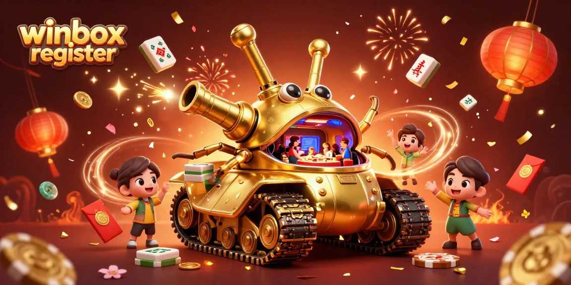 Celebrate the excitement of winbox register with a vibrant casino experience, featuring confetti and festive elements.