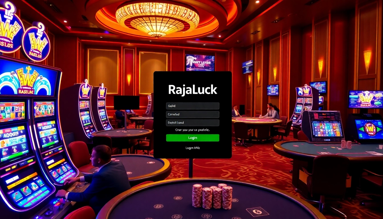 Experience the excitement of Rajaluck Login with our online casino interface and vibrant gaming atmosphere.