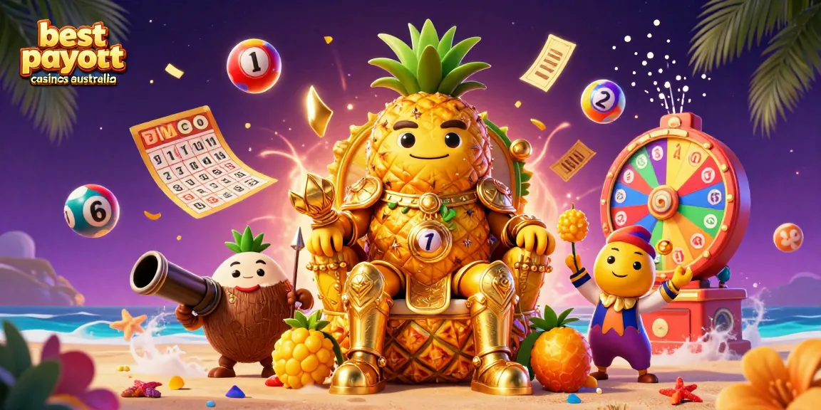 Experience the vibrant scene of best payout casinos Australia with engaging gaming elements and characters.