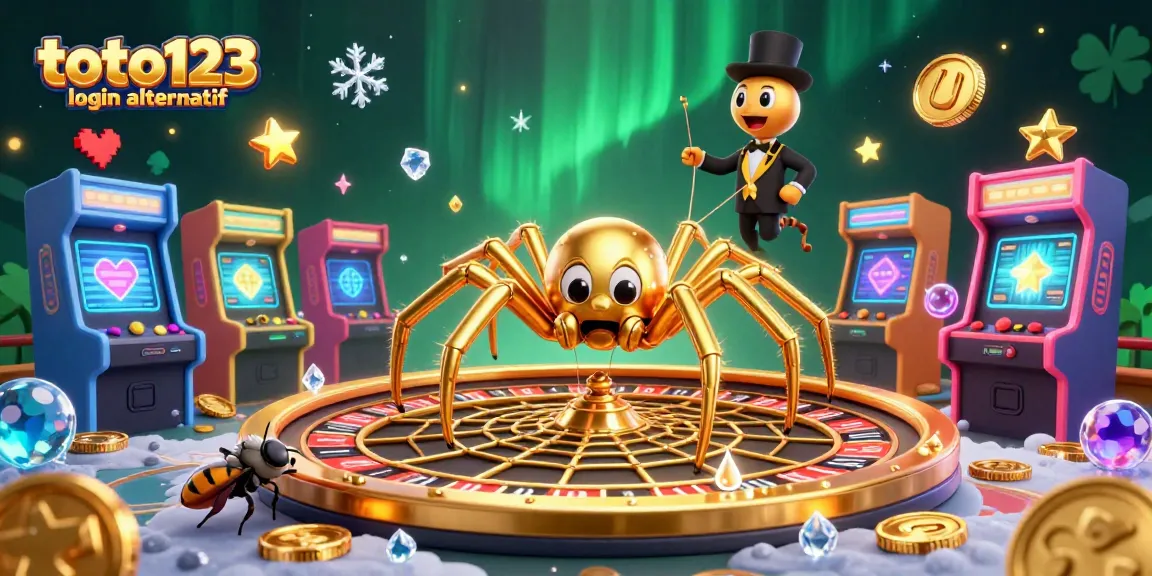 Spin the wheel in thrilling toto123 login alternatif games as a spider oversees the bets.