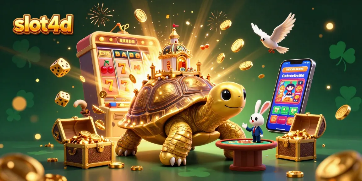 Experience thrilling wins with slot4d through a captivating 3D casino scene full of vibrant characters and dynamic game elements.