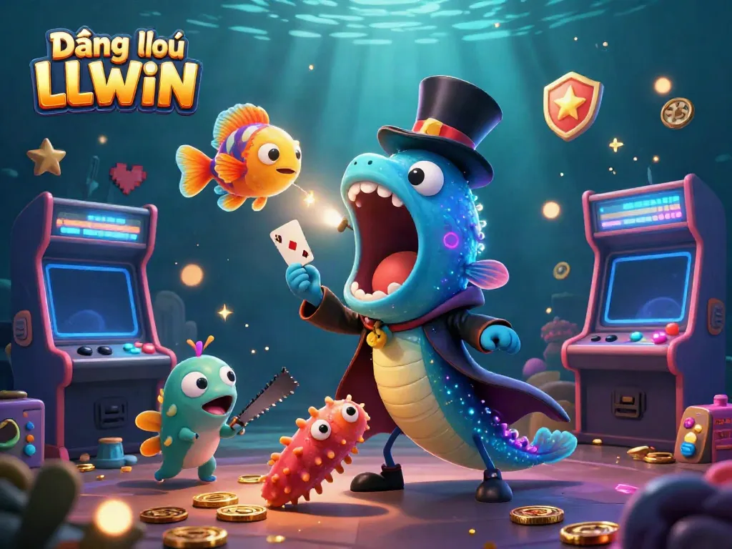 Experience fast access to your account with Đăng nhập LLWIN in a vibrant underwater casino scene.