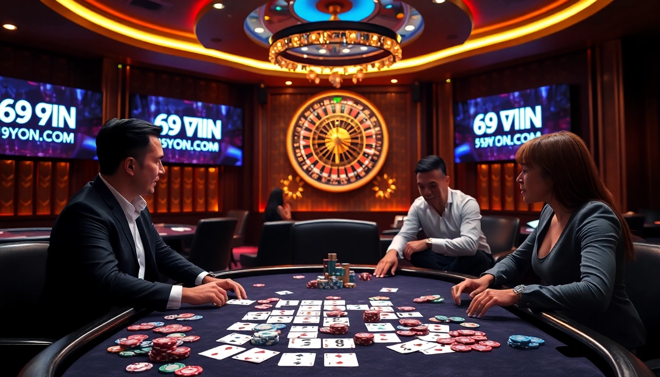 Experience the excitement of casino gaming with 69VN COM's vibrant table games and engaging players.