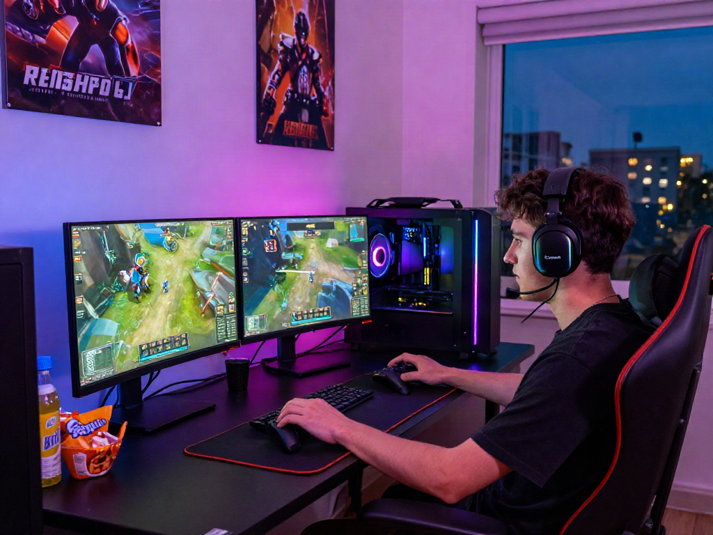 Pengguna natunatoto bermain game online dengan semangat di ruang permainan yang dinamis.