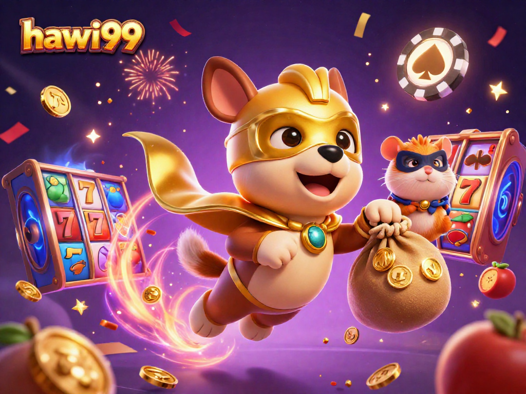 Experience exciting gameplay at hawai99 with a dynamic scene of winning moments and thrilling game elements.