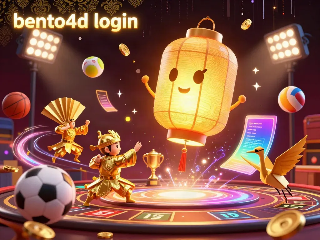 Experience gaming with bento4d login in an electrifying casino scene filled with golden elements.