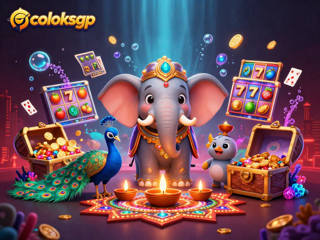 Menghasilkan kemenangan di coloksgp dengan simbol-simbol slot yang gemerlap dan mengesankan pada ilustrasi digital yang sehat.