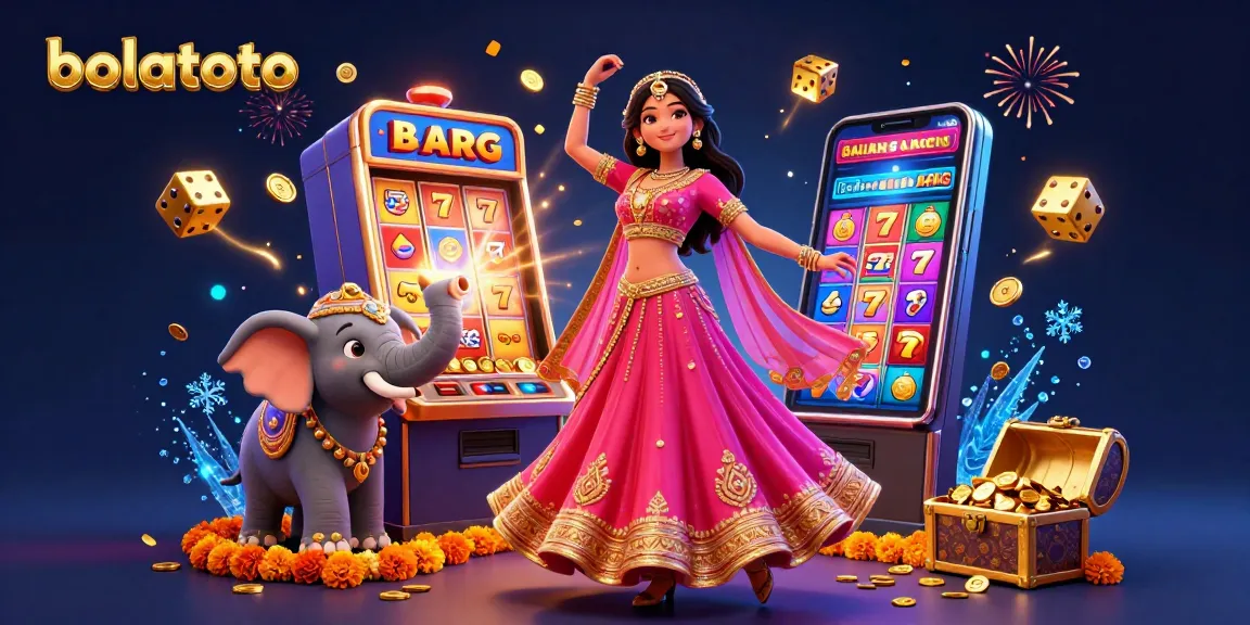 Experience bolatoto's vibrant casino scene with a stunning Bollywood dancer and jackpot explosion.