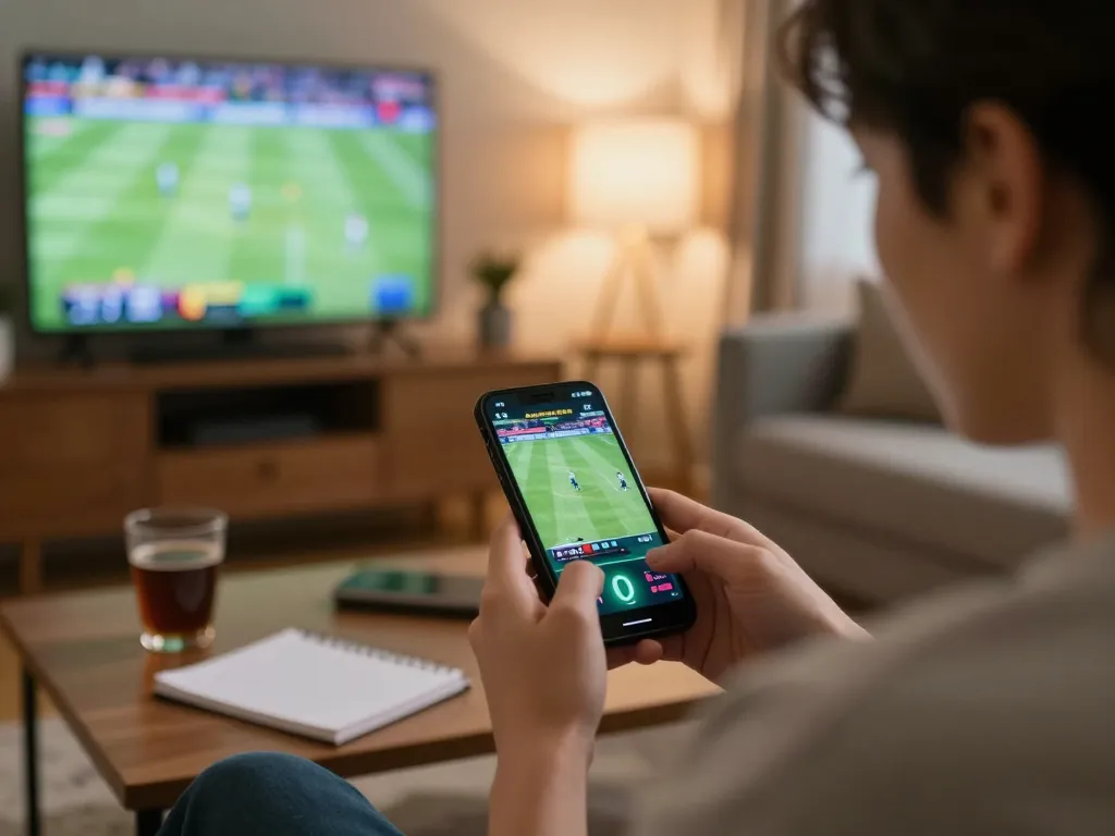 Engaging in strategic mobile betting with luckywinz dev app in a cozy home environment