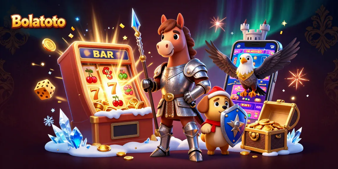 Win big with Bolatoto's exciting casino games in a vibrant medieval scene!