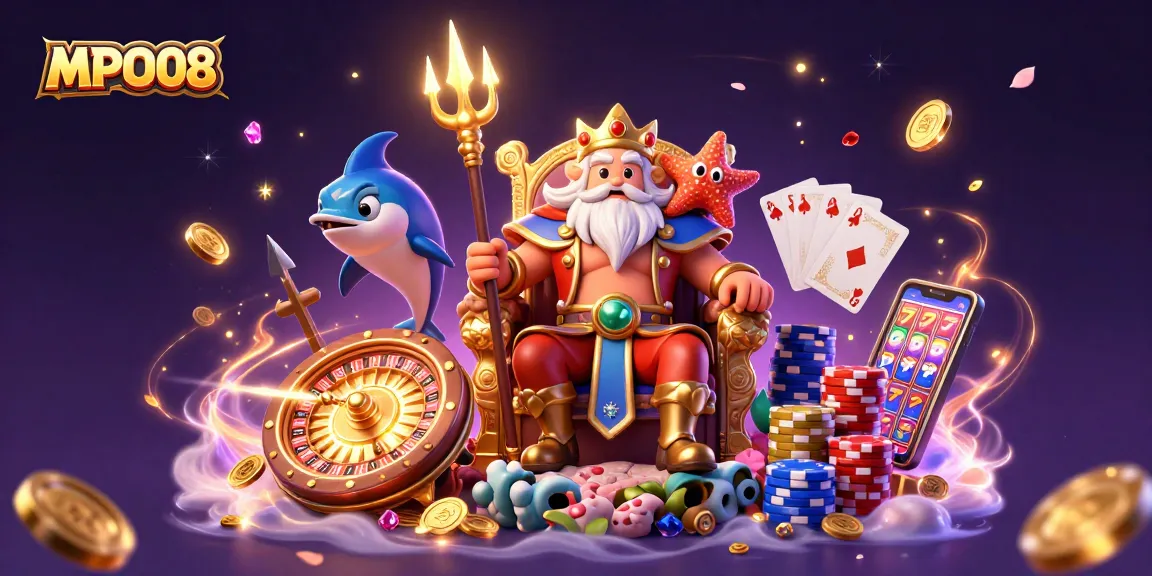 Play thrilling games at MPO08, where the sea king Neptune leads a magical casino adventure filled with rich gaming elements.