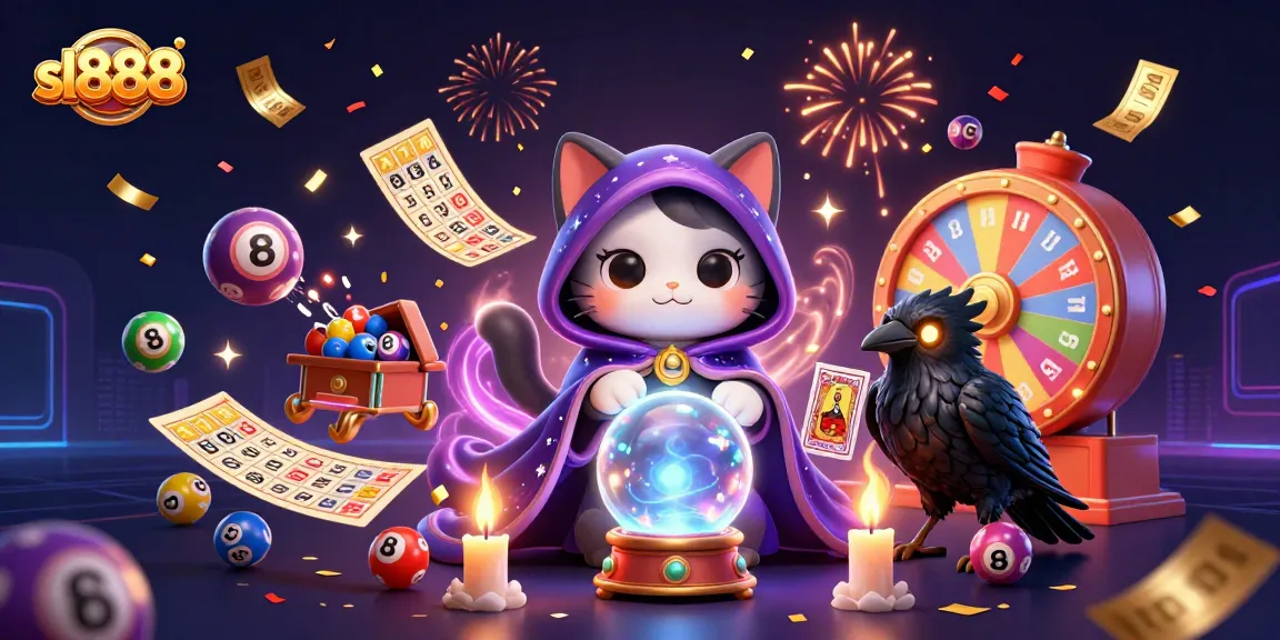 Experience the thrill of sl888 with vibrant lottery and gaming elements celebrating fortune.