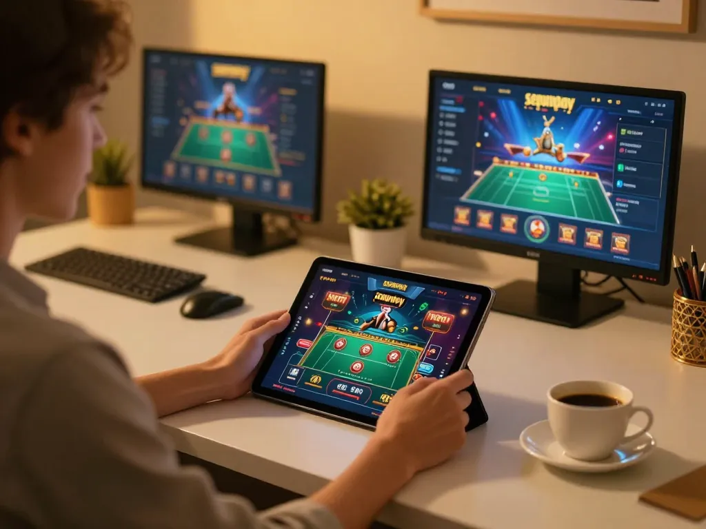 Rasakan sensasi platform permainan terbaik sepuhplay sambil menikmati sesi permainan nyaman di rumah.