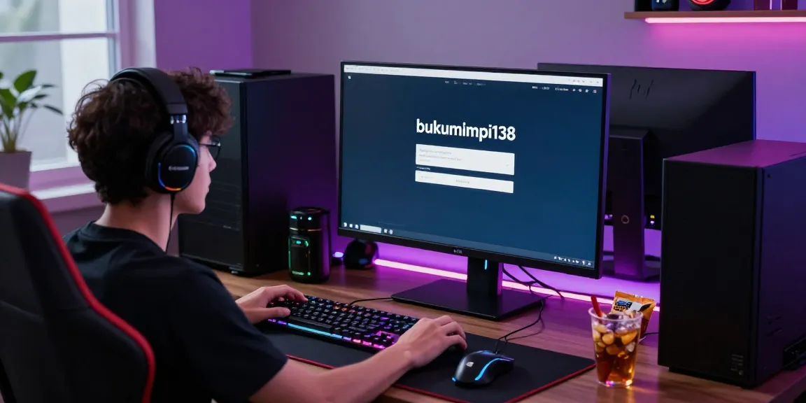 Pengguna berinteraksi dengan halaman bukumimpi138 login dalam suasana gaming modern.