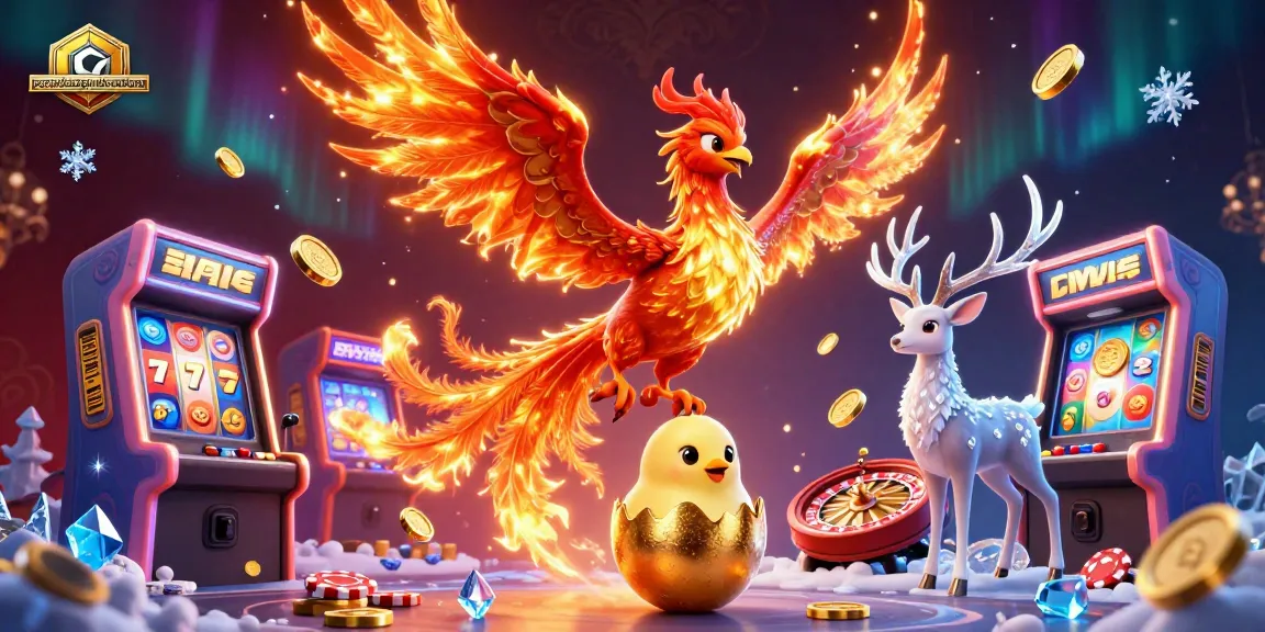 Experience exciting gaming with paradisianpublications featuring a vibrant scene of phoenixes and casino elements.