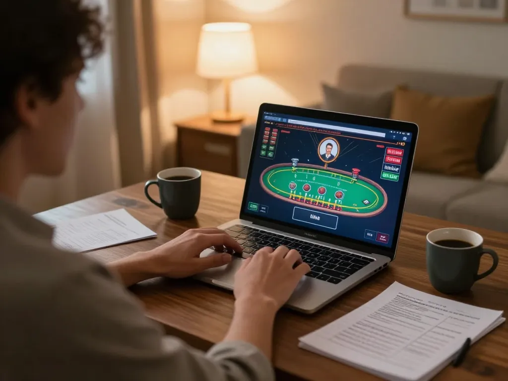 Join the excitement at https://w188.bid/ while playing live dealer blackjack in a cozy home setting