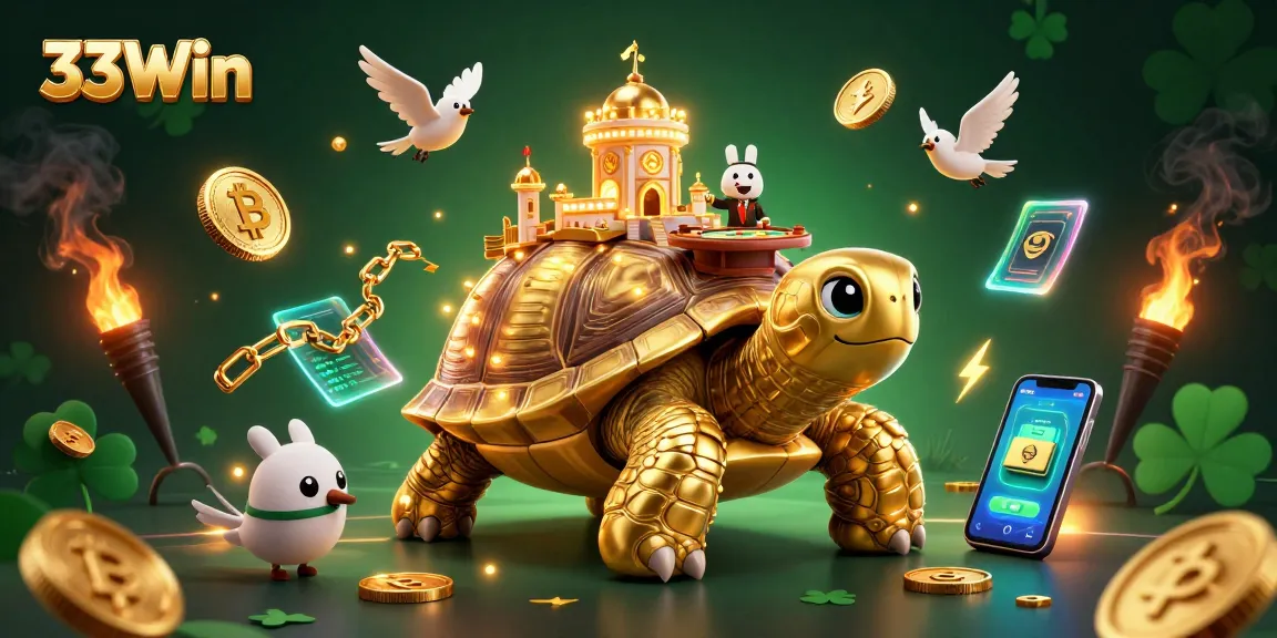 Experience thrilling gaming at 33Win with a vibrant digital casino scene showcasing exciting game elements.