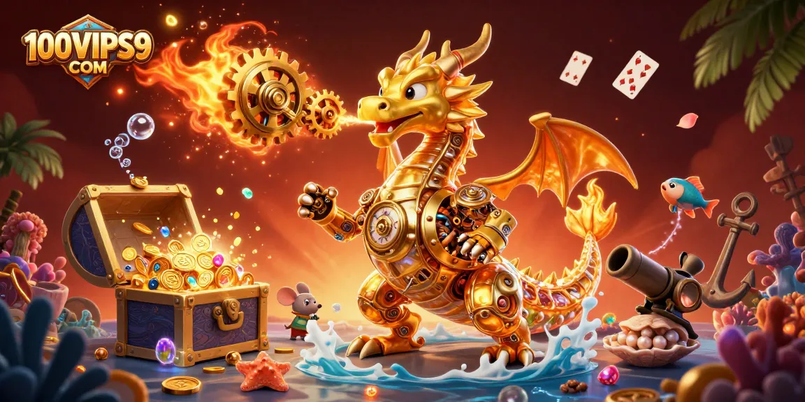 Experience thrilling gameplay at 100VIPS9 COM with vibrant casino elements and engaging visuals.