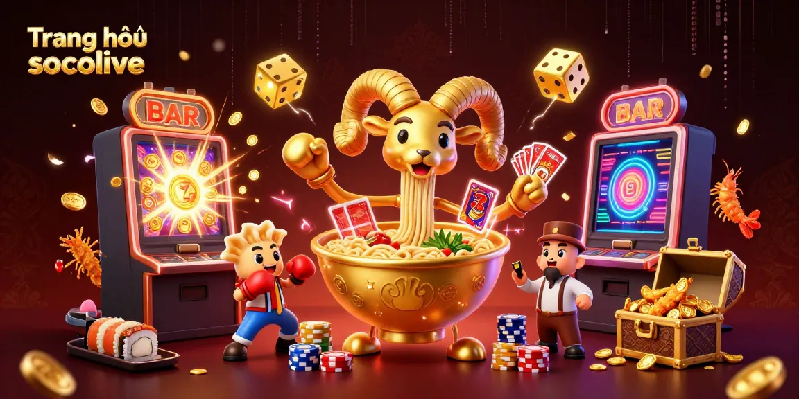 Experience the thrill of gaming at Trang chủ socolive with 3D animated characters and vibrant casino elements.