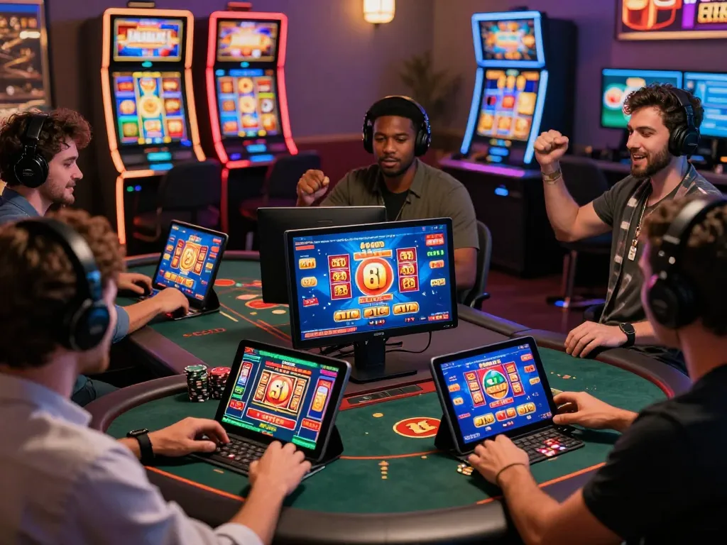 Engaging online gaming atmosphere showcasing players enjoying mantra88.net with vivid graphics and excitement.