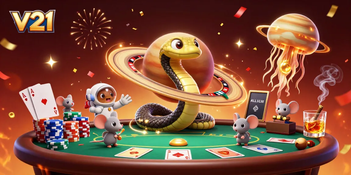 Bermain di v21 dengan penyu Saturnus yang berputar sebagai roda roulette dan dealer ubur-ubur emas.
