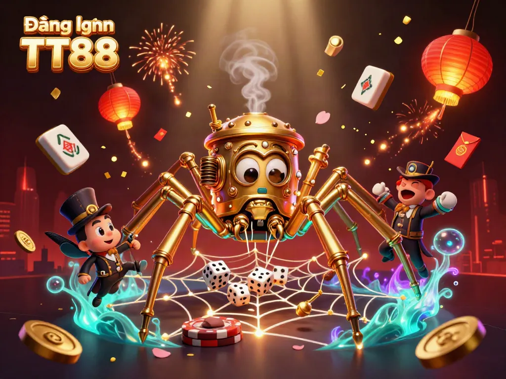 Join the fun at Đăng nhập TT88 with a steampunk aesthetic and dynamic gaming symbols.