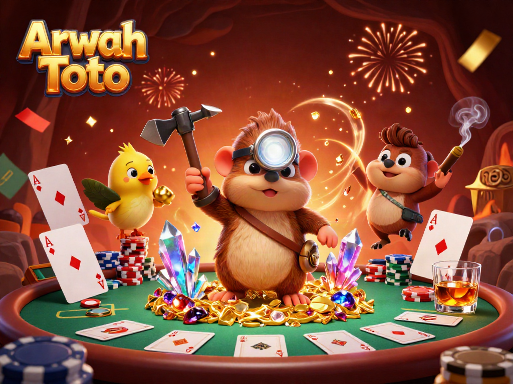 Menggali Arwah Toto, mole pencari harta karun disertai canary dalam dunia kasino penuh chip dan kartu poker.