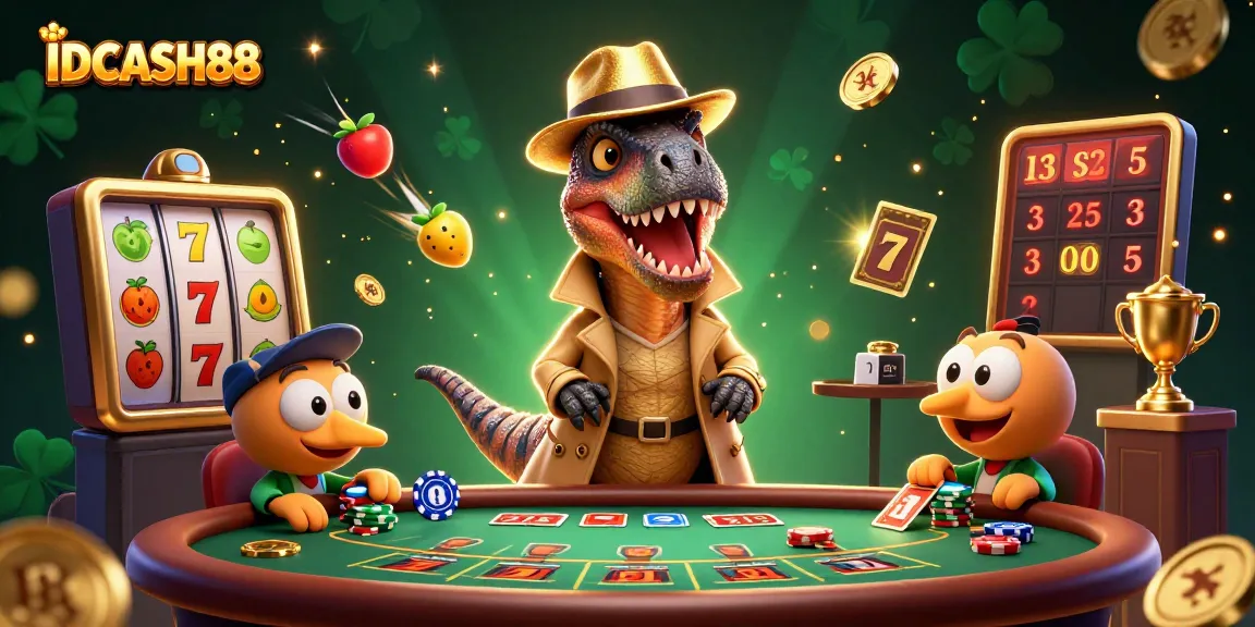 Experience thrilling gameplay at IDCASH88 with vibrant slot elements and dynamic characters.