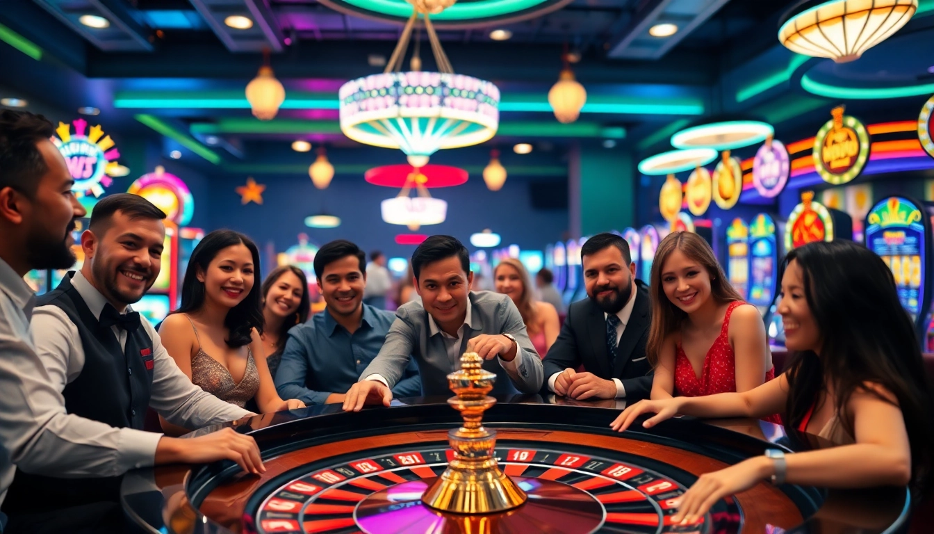 Permainan buntogel yang menarik dengan pemain penuh semangat di kasino.