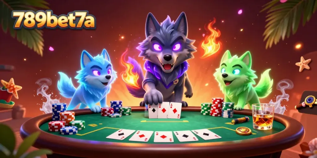 Bet big at 789bet7a with a thrilling table scene showcasing poker chips and winning hands.