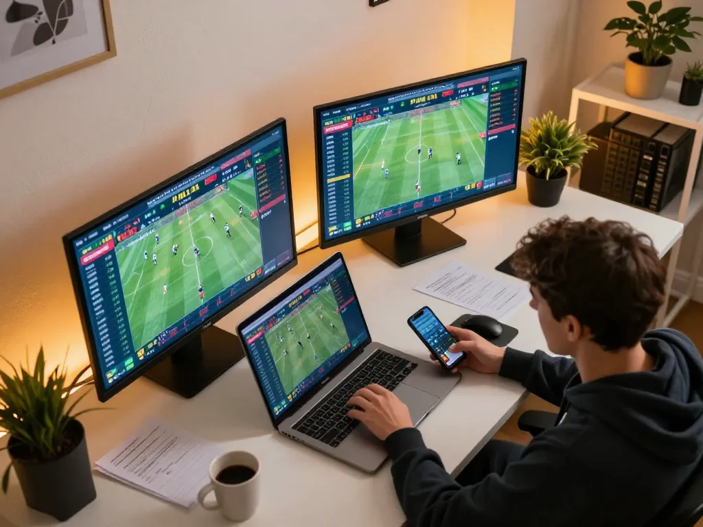 Engaging moment of online sports betting with Garansi Kekealahan visible on betting interface for a secure gaming experience