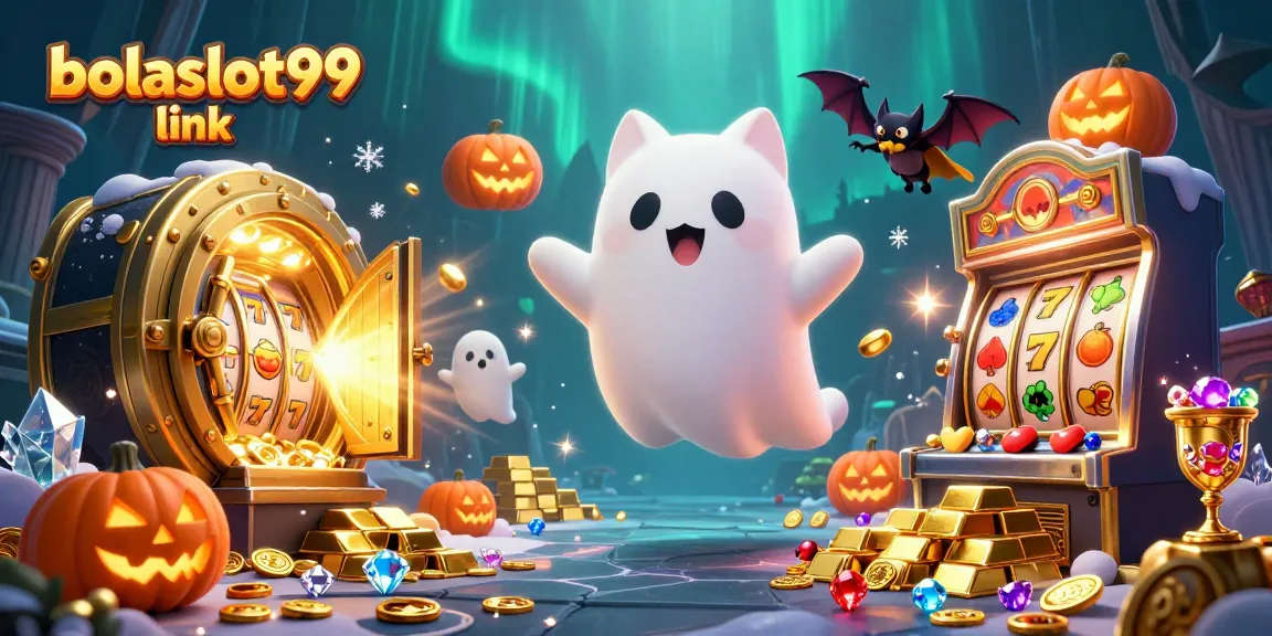 Engage with the excitement of bolaslot99 link in a vibrant haunted casino scene full of animations.