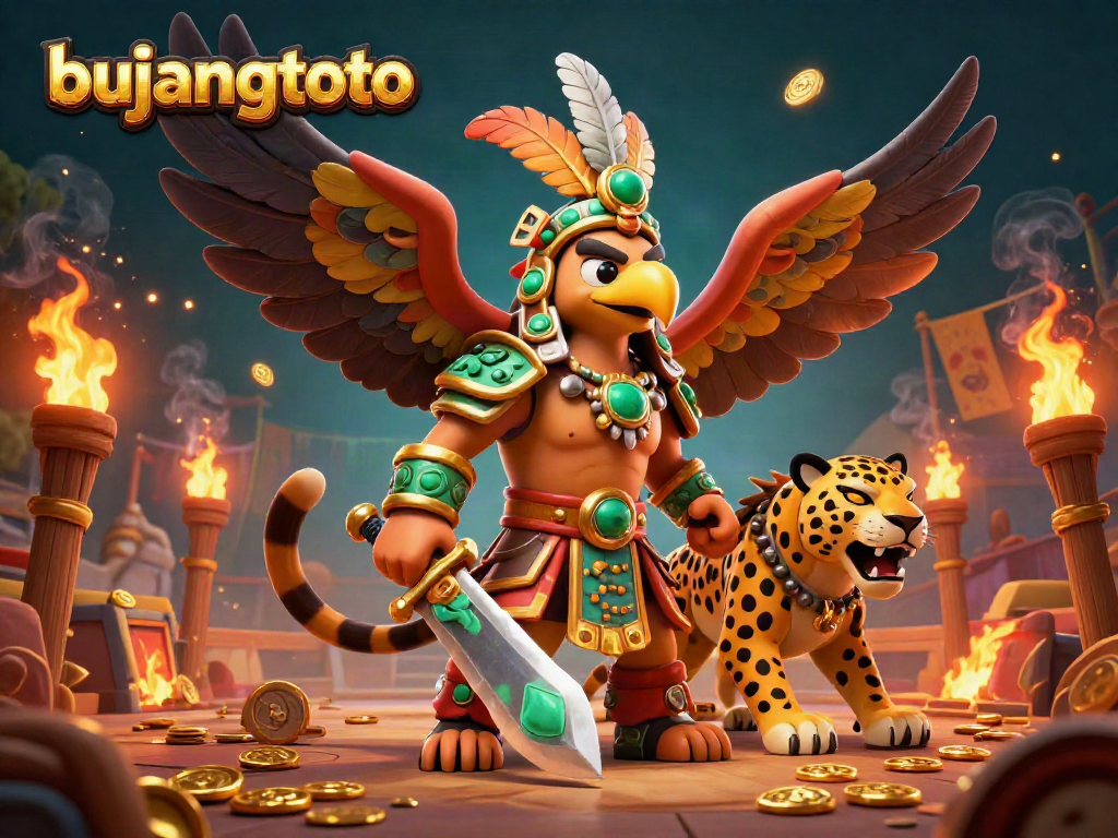 Experience vibrant gameplay at bujangtoto with Aztec warriors and rich casino elements.